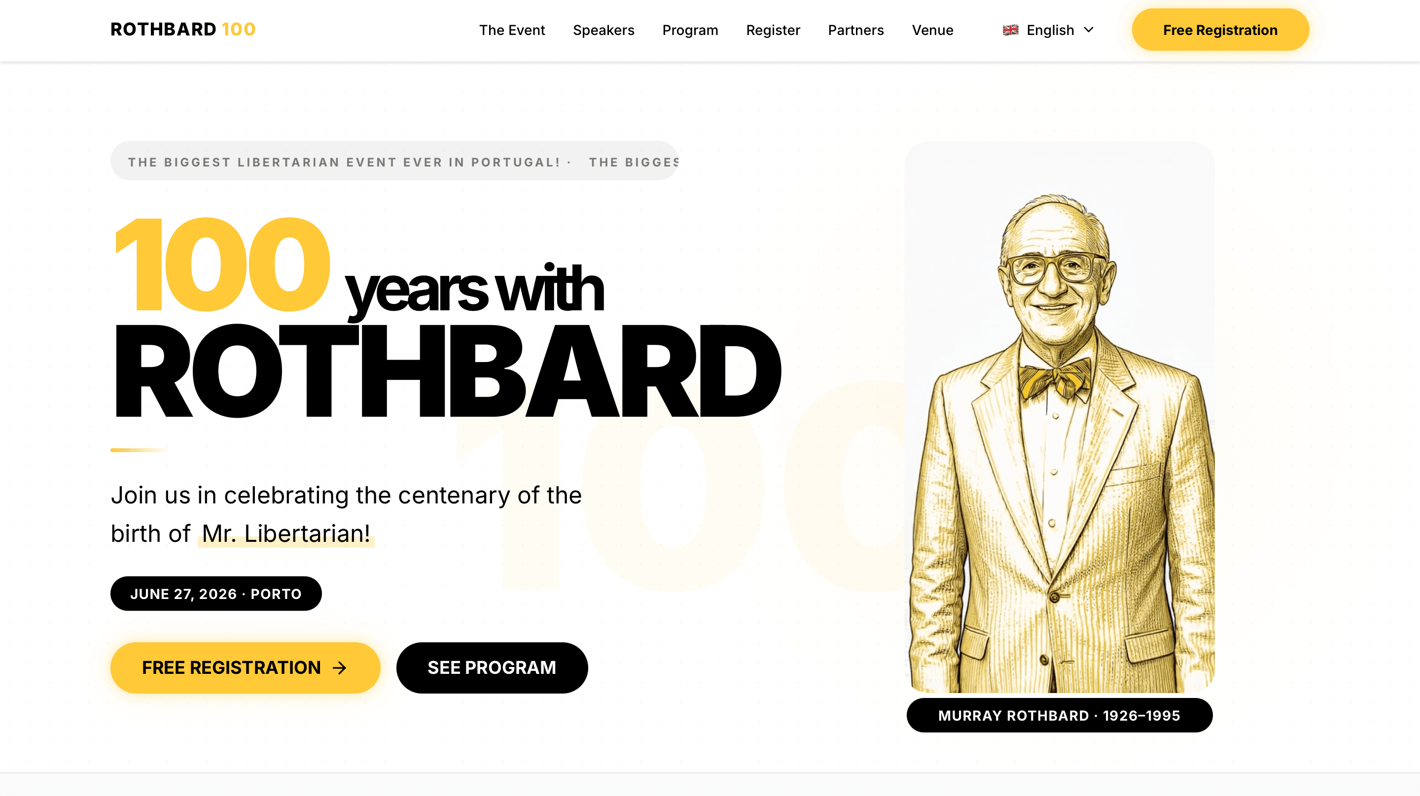 ROTHBARD 100 — The Greatest Libertarian event ever held in Portugal